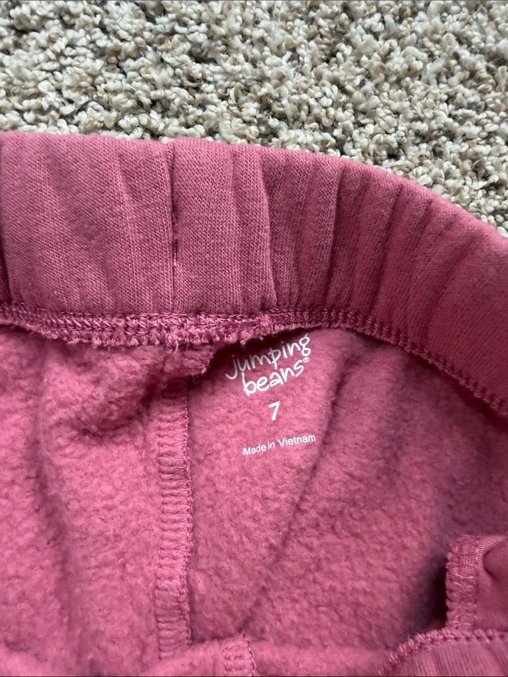 Jumping Beans Girls' size 7 Cozy Drawstring Joggers in Dusty Rose